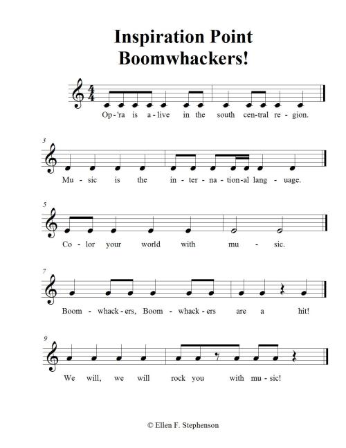Inspiration Point Boomwhacker Chant